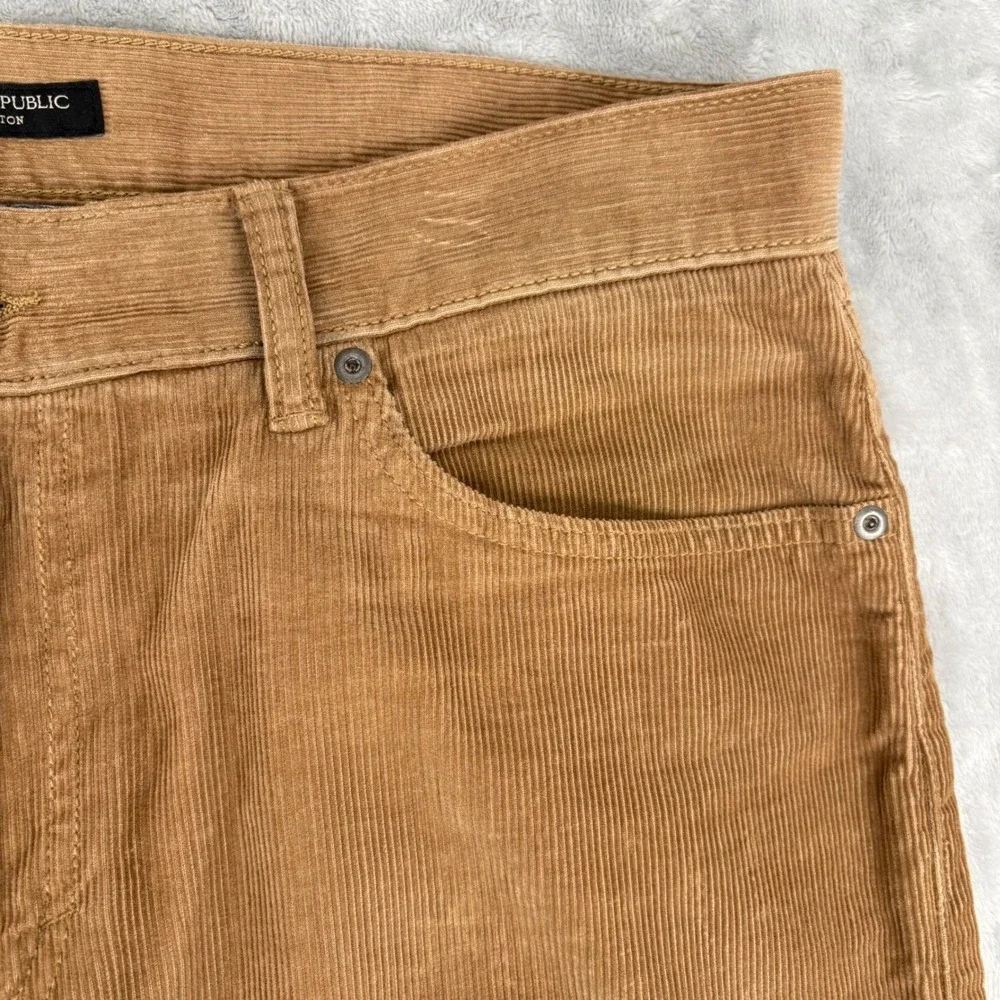 Banana‎ Republic Corduroy Pants Tan Pima Cotton Straight Men 34x30 Fits 35x30.5